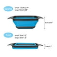 thumbnail image 5 of Unique Bargains Collapsible Colander Set Silicone Foldable Food Strainer for Vegetables Blue, 5 of 6