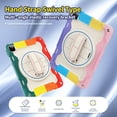 thumbnail image 2 of 3in1 Rotating Stand Case for iPad Pro 11 inch 4th/3rd/2nd Gen (2022/2021/2020) with Hand/Shoulder Strap, Shockproof Rugged, Black, 2 of 7