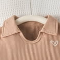 thumbnail image 6 of OYXSER Toddler Baby Girls Summer Outfits 2T 3T Sleeveless Knit Tee Tops + Shorts 2pcs Shorts Outfits Set, Khaki 2-3T, 6 of 9