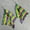 #1, variant on New Metal Mesh Feather Stacked Leather Leaf Irish American Festival Earrings