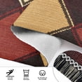 thumbnail image 3 of Ryvnso Brown Checkered Plaid Pattern Bedroom Runner Rug 2'x6' Hallway Area Carpet Non Slip Entryway Mat with Tassels, 3 of 8