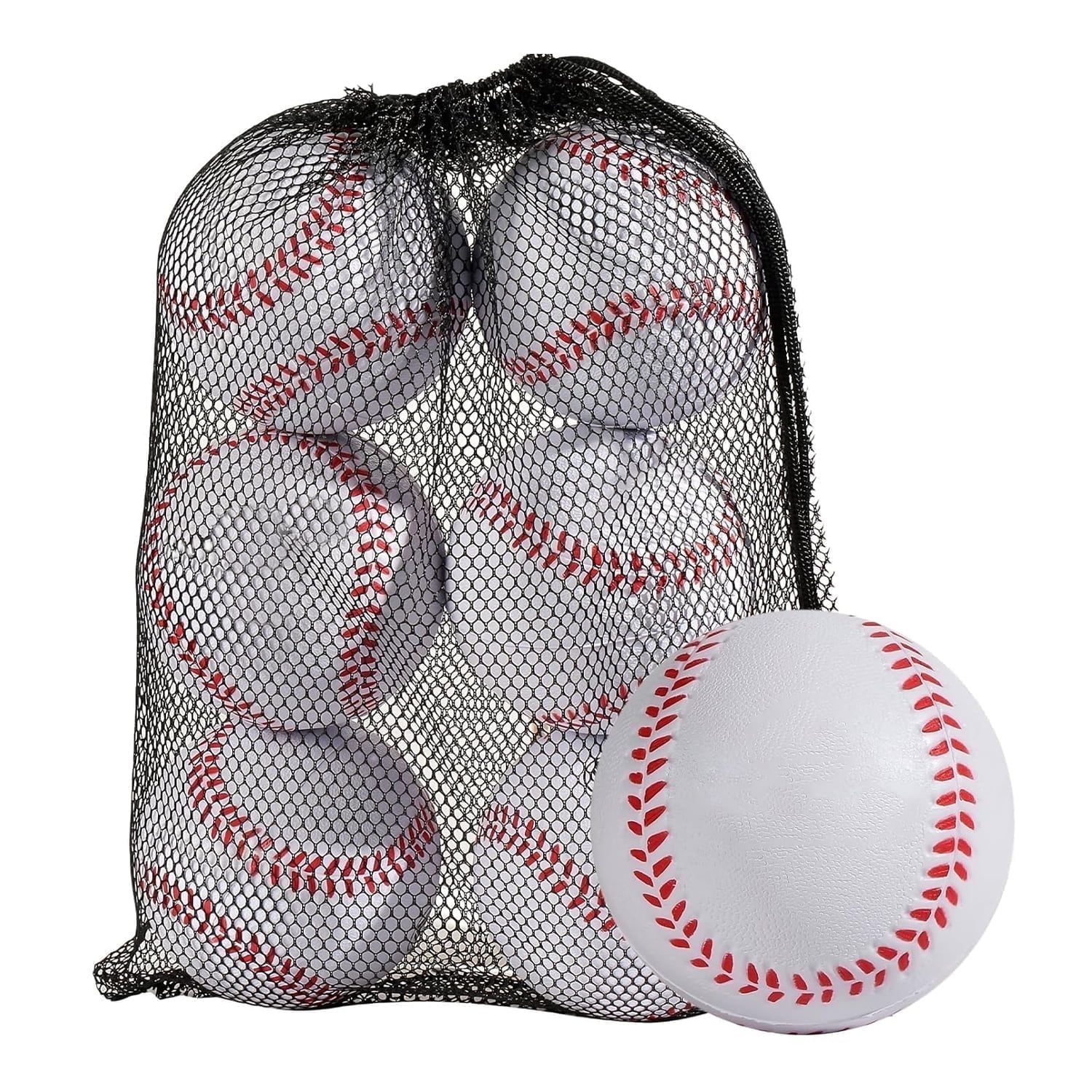 Xueyu Foam Training Baseball 6 Pack, Soft Baseballs Training Ball for Safe Throwing, Catching and Batting Practice, Perfect for Hitting and Indoor or Outdoor Play, Baseball Gifts for Boys Girls Kids