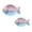 Pink, variant on 2 Pcs Coastal Ocean Fish Wall Sculpture, Wall Hanging Decor for Bathroom Lake House