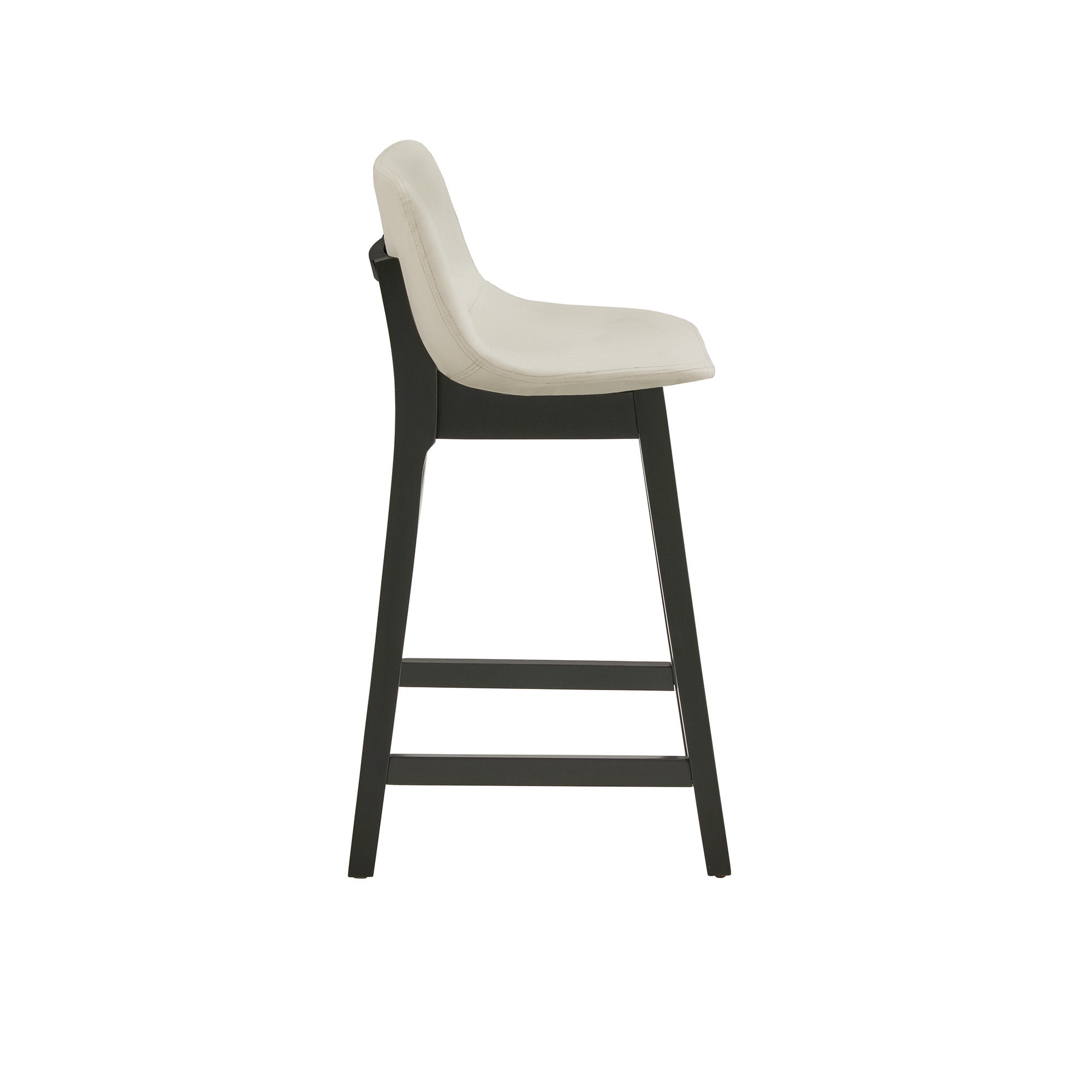 Weston Home Egleston Square Low Back Counter Height Chair, White (Set of 2)