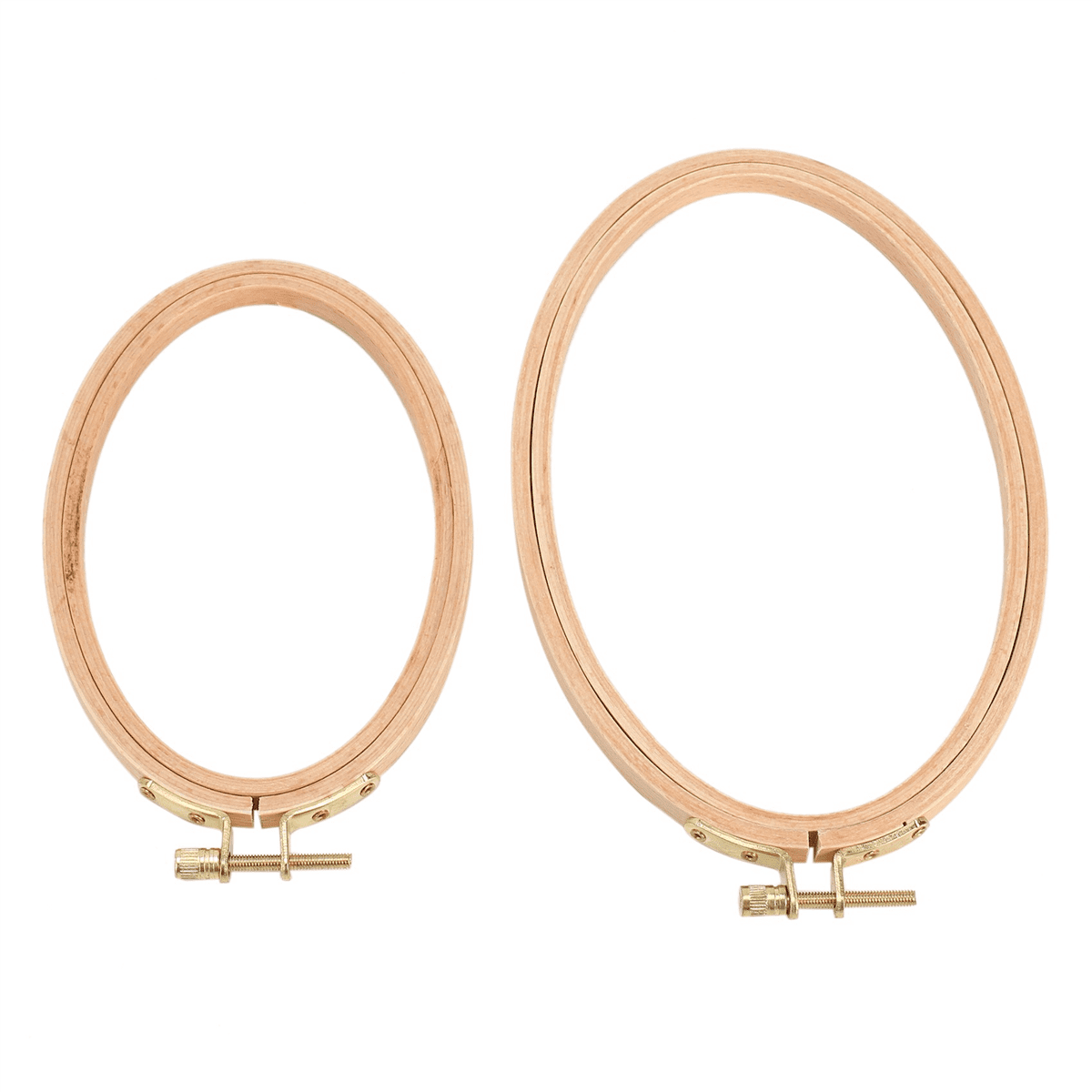 20 Pieces Oval Embroidery Hoops Include 10 Piece 8.3 X 5.4 Inch and 10 Piece 6.3 X 4.1 Inch Hoops Ring
