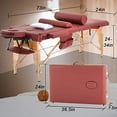 thumbnail image 3 of Massage Table Massage Bed Spa Bed 73 Inch Long Height Adjustable Portable 2 Folding Massage Salon Table W/Sheet Cradle Bolsters Hanger Facial Salon Tattoo Bed, 3 of 8