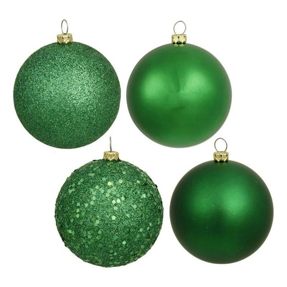 Vickerman 3" Christmas Green 4-Finish Ball Ornament, 32 per Box