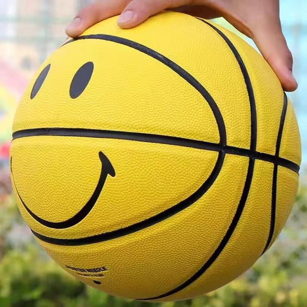 Smiley baloncesto cara sonriente baloncesto tamaño 5 7 baloncesto callejero usable Regalo de Cumpleaños de los niños baloncesto Fivean unisex