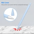 thumbnail image 4 of Fintie Soft Silicone Sleeve for Apple Pencil Pro & 2nd Generation - Protective Pen Skin Cover Pencil Grip Holder with 2 Nib Covers Accessories, Sky Blue, 4 of 8