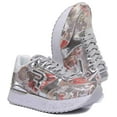 thumbnail image 5 of Replay Redbank R Logo Women's Platform Sole Lace Up Sneakers In Beige Size 8, 5 of 6