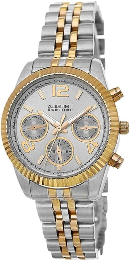 August Steiner AS8103RG Swiss Quartz Day Date GMT Rosetone  display picture 3