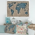 thumbnail image 3 of Designart 'Ancient World Map I' Rustic Framed Art Print, 3 of 4