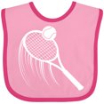 thumbnail image 3 of Inktastic Swinging Tennis Racket Boys or Girls Baby Bib, 3 of 4