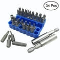 thumbnail image 2 of FineGood 34 Pcs Screwdriver Bit Set, Security Anti-Tamper SAE Metric Hex Tri-Wing Torq Spanner Star Bit with Extension Bit Holder, 2 of 9