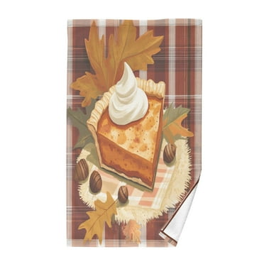 Thanksgiving Cake Single Pack 100% Cotton Bath Towel (16'' x 28'') Soft, Highly Absorbent, Ideal for Bathroom, Gym, Beach