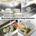 thumbnail image 4 of 1 pcs 3 in 1 Kitchen Sink Drain Strainer Stopper, Brushed Stainless Steel SUS 304 Pop Up Sink Drain Stopper for Standard 3-1/2 Inch Drain Anti-Clogging Odor Prevention, 4 of 9