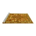 thumbnail image 2 of Ahgly Company Machine Washable Indoor Square Animal Yellow Traditional Area Rugs, 8' Square, 2 of 4