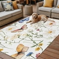 thumbnail image 2 of Fsddascl Farmhouse Butterfly Flowers Outdoor Rug for Patio/Deck/Porch, Non-Slip Large Area Rug 4 x 6 Ft, Spring Botanical Floral Indoor Outdoor Rugs Washable Area Rugs, Reversible Camping Rug Carpet, 2 of 5