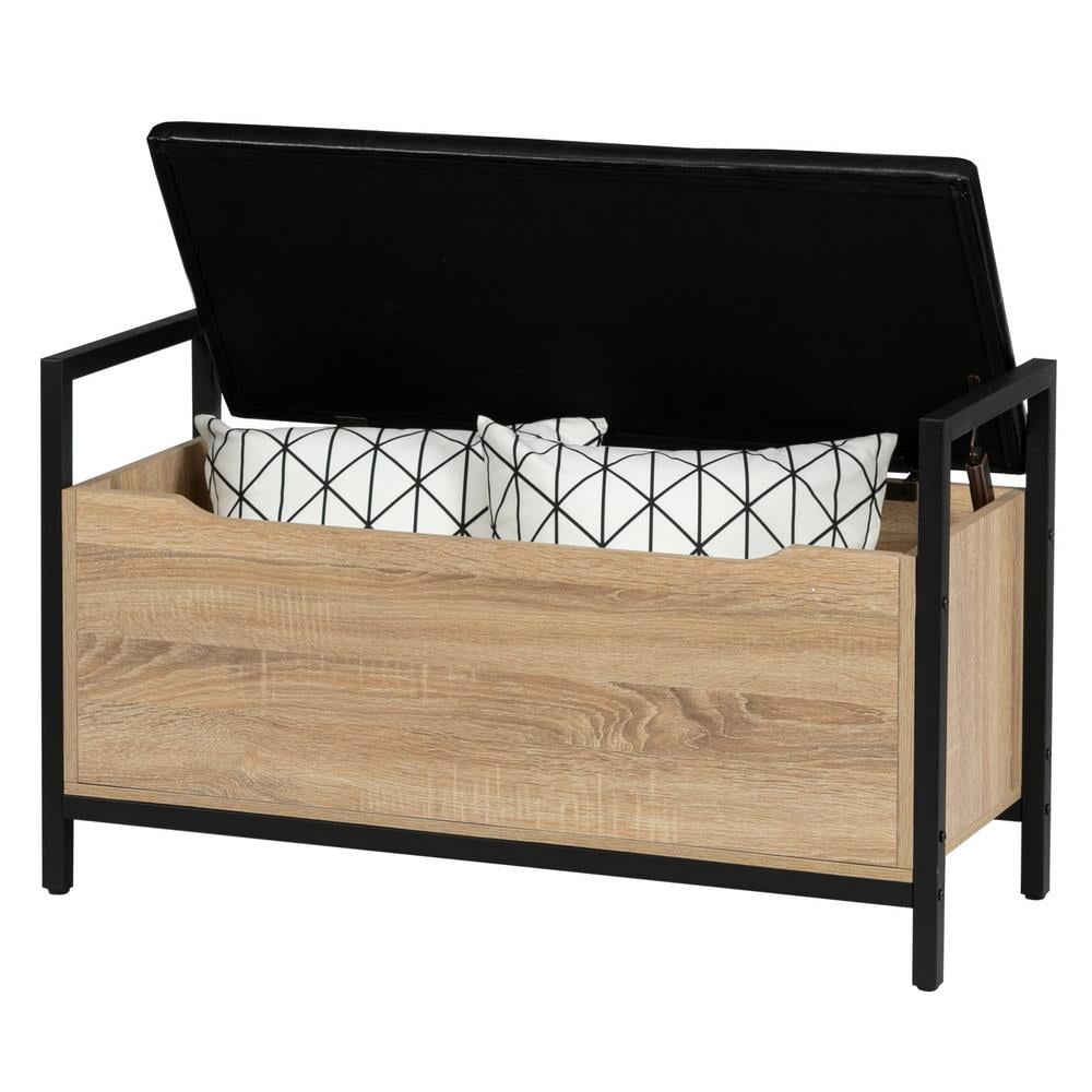 UBesGoo Flip Top Entryway Storage Bench, Shoe Bench with Hidden Storage