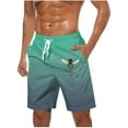 thumbnail image 2 of Shorts for Men Athletic, Men Casual Fashion Print Shorts With Pockets Elastic Waist Beach Pants, 2 of 5
