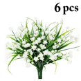 thumbnail image 2 of Coofit Artificial Flower Plastic Lifelike 6PCS Decorative Faux Shrub Plant Fake Flower, 2 of 4