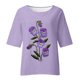 thumbnail image 4 of Fiudx Ofertas Flash Del Día Blusa Holgada con Estampado de Manga 3/4 para Mujer, Estilo Informal, con Estampado de Alzheimers, 4 of 4