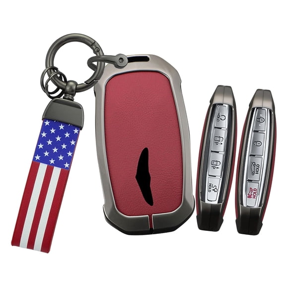 Premium Metal Smart Key Fob Case with Durable Keychain for Genesis GV60 GV80 G70 G90 2023-2025 Remote Protector