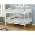 thumbnail image 2 of Benzara Metal Full over Full Bunk Bed With Straight Rounded Legs, White-Color:White, 2 of 2