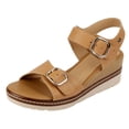 thumbnail image 1 of Sandalias con plataforma Exterior Piel vegana Color Café Para Mujer De RBCOLLECTION, 1 of 3