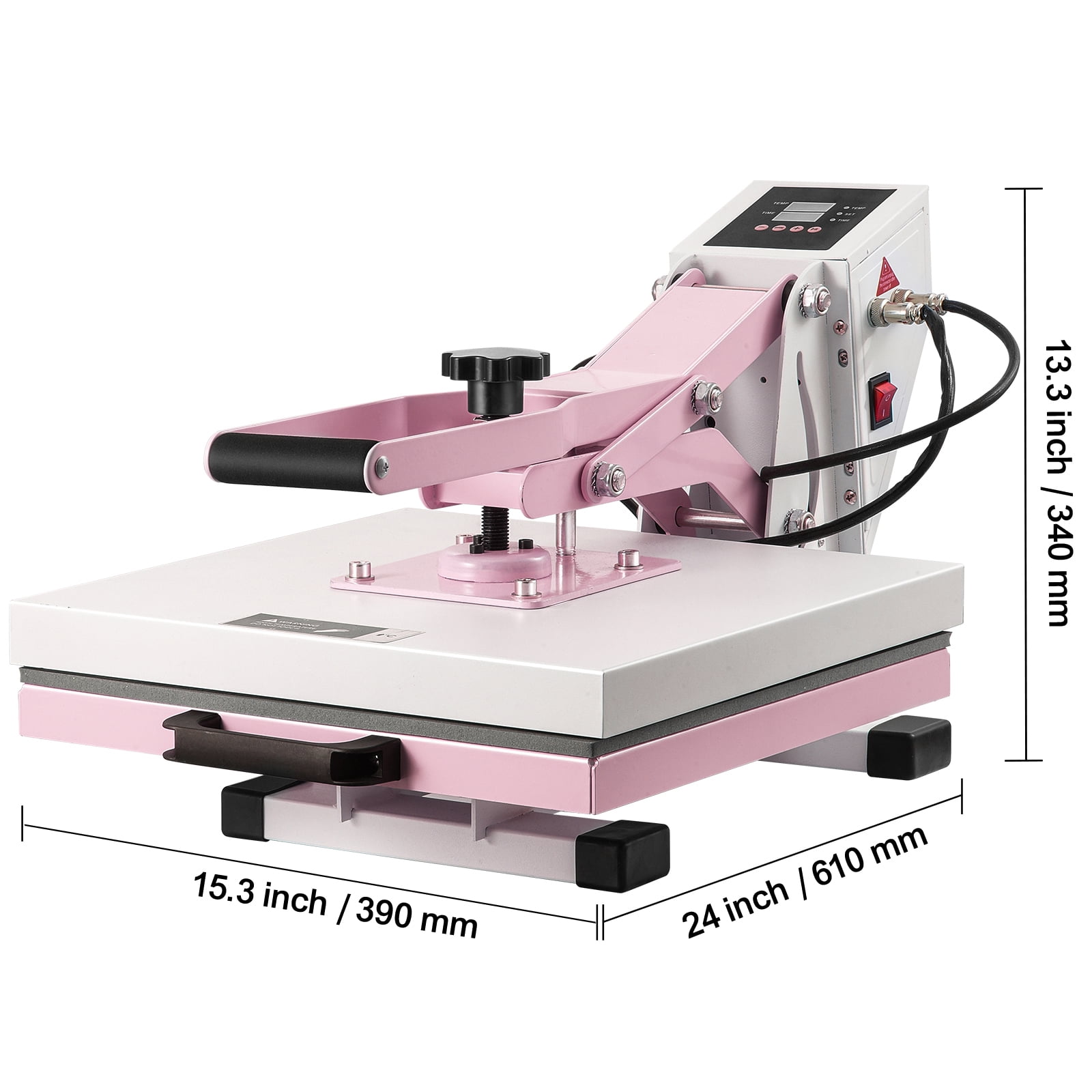 KFFKFF Heat Press Machine, 15 x 15 inch Electronic Heat Imprinting Device, Slide Out Heat Transferring Equipment, Quick and Uniform Warming, Dual-Layer Insulation Cotton, Heat Transferring Equipment
