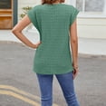 thumbnail image 6 of Women's Short Sleeve Dressy Tops Crewneck Textured Tops Cute Summer Tops 2024 Basic T Shirts Work Blouses Womens Long Sleeve Shirt Short Sleeve Athletic Top Exercise Wear for Women Women Long Sleeve, 6 of 8
