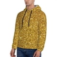 thumbnail image 3 of Honeii Gold Glitter Pattern Mens Hoodies Men's Loose Sleeve Sweatshirt,Pullover Hooded Sweatshirt for Men,Essentials Hoodie-Small, 3 of 7