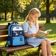 thumbnail image 6 of Dalxymotic Backpack for Boys, 3-in-1 Bookbag with Lunch Bag, Pencil Case, Breathable Padded Shoulder Strap, Lightweight Set for Travel, Camping, Hiking, Outdoor, 6 of 8