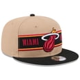 thumbnail image 3 of Men's New Era Tan/Black Miami Heat 2024 NBA Draft 9FIFTY Snapback Hat, 3 of 6