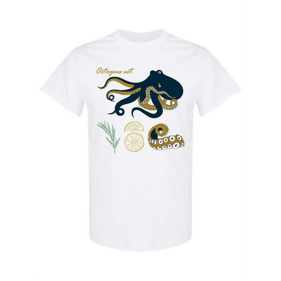 Octopus Seafood Set T-Shirt Women -Image by Shutterstock, Female 3X-Large