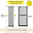 thumbnail image 4 of Lumizone Extra Tall Pet Gate 61.02" High Pressure Mounted 16.73" Wide Extension kit (9 Sizes) 1.37" Gap for Cat Dog Stairs Doorway Hallway No Drilling No Climb Auto-Close (Black, 16.73"/42.5cm), 4 of 5