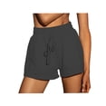 thumbnail image 1 of Wangscanis Women Shorts with Pockets, High Waist Drawstring Short Pants, 1 of 6