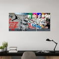 thumbnail image 3 of Hieng Large Banksy Canvas Wall Art Graffiti Dream Theme Painting Modern Inspirational Office Wall Decor （Only canvas）, 3 of 6
