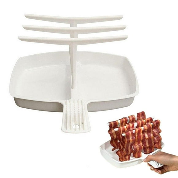 Maoww Microwave Bacon Cooker Healthy Breakfast Microwave Oven Bacon Tray Crispy Bacon Grill for Kitchen Tool