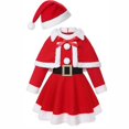 thumbnail image 1 of Kids Baby Girls Santa Clause Christmas Tree Costume Dress Set Green Elf Outfits Children Xmas Cosplay Carnival Festival Clothes, 1 of 4