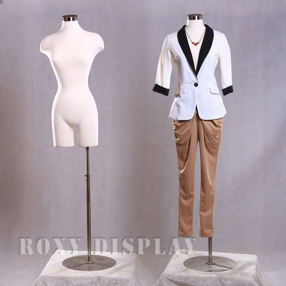 Female White Small-Medium Size with Leg Mannequin Dress Body Form #F2WLG BS-04