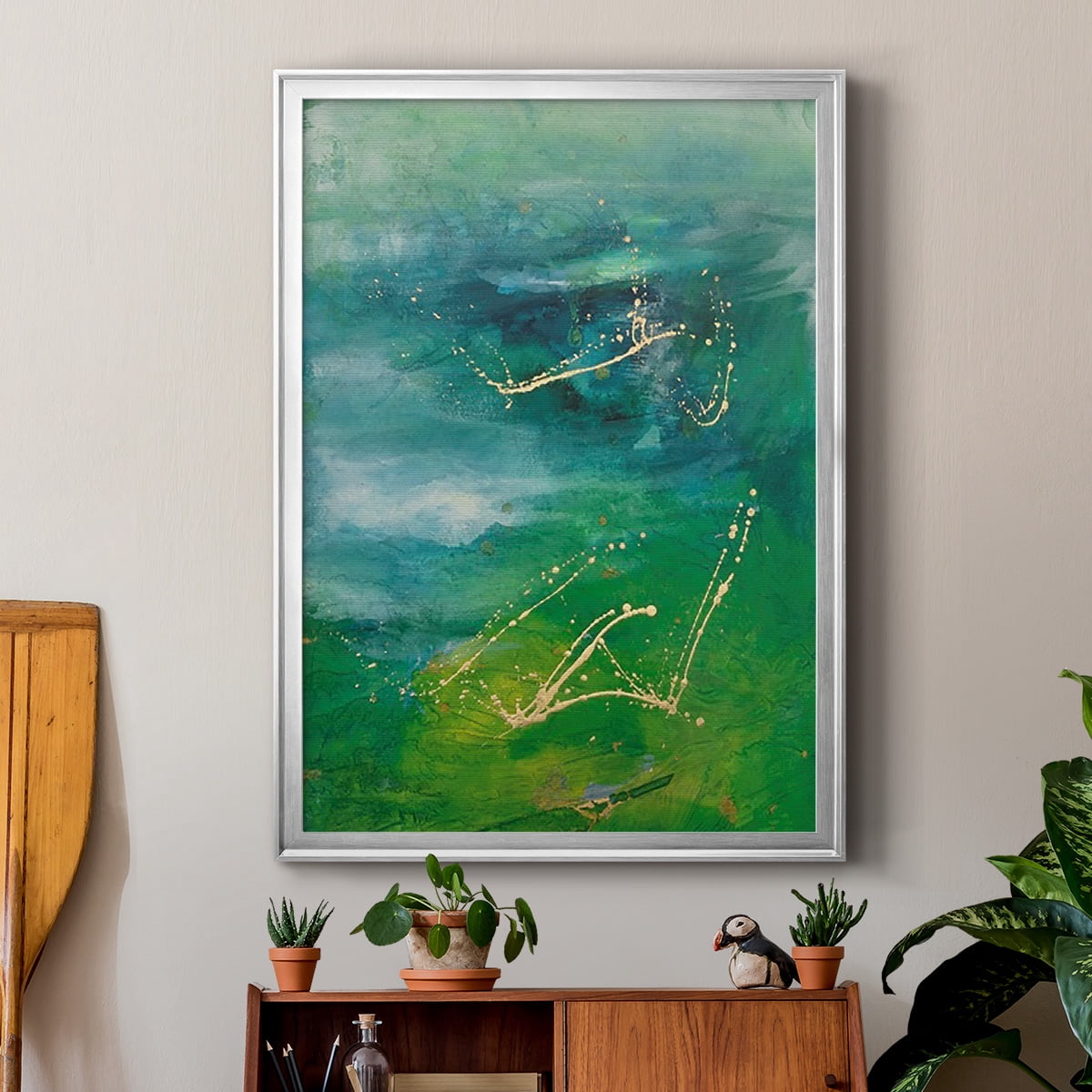 Peaceful Diptych I Premium Framed Print, in Gold, Black, or Silver - Ready to Hang