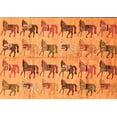 thumbnail image 1 of Ahgly Company Indoor Rectangle Abstract Orange Modern Area Rugs, 4' x 6', 1 of 4