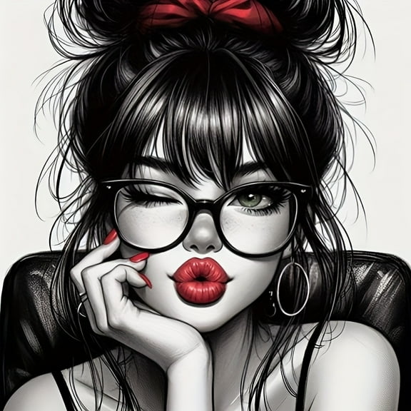 5D DIY Artificial Full Diamond Painting Set - Adult Beginner, Beautiful Girl Diamond Art, Sparkling Rhinestone, for Home Wall Decor & Gift - Perfect for Art Lovers & Adults