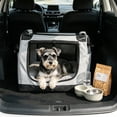 thumbnail image 3 of Collapsible Pet Travel Carrier, 50x35x35cm Soft-Sided Dog & Cat Crate for Car Travel, 3 of 6