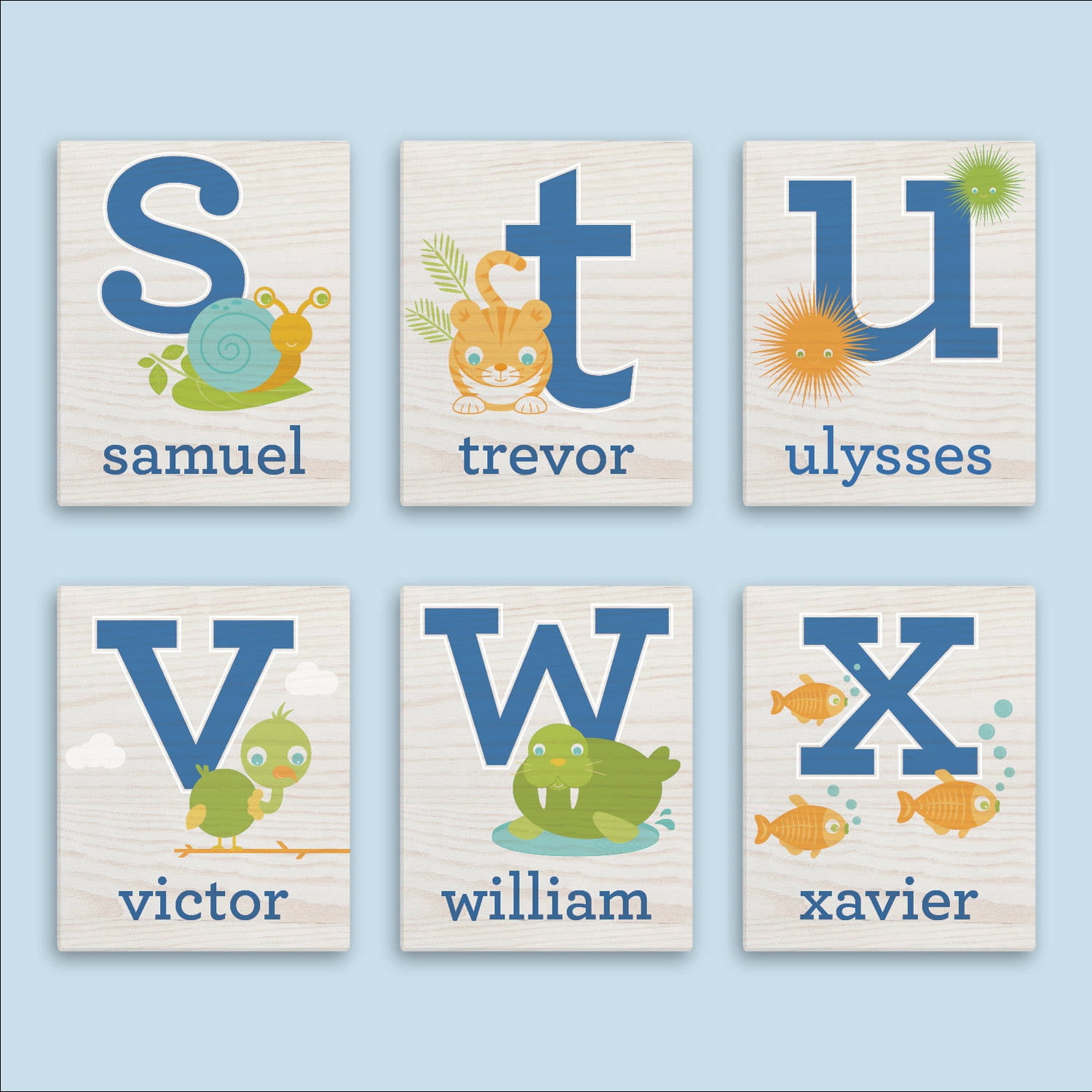 Girl's or Boy's Alphabet Personalized 11" x 14" or 16" x 20" Canvas