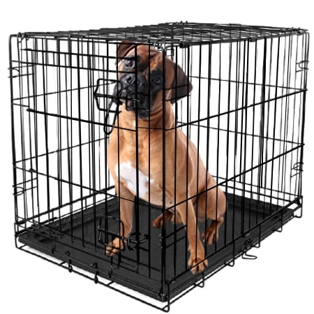 Vibrant Life Single-Door Folding Dog Crate with Divider, 48"