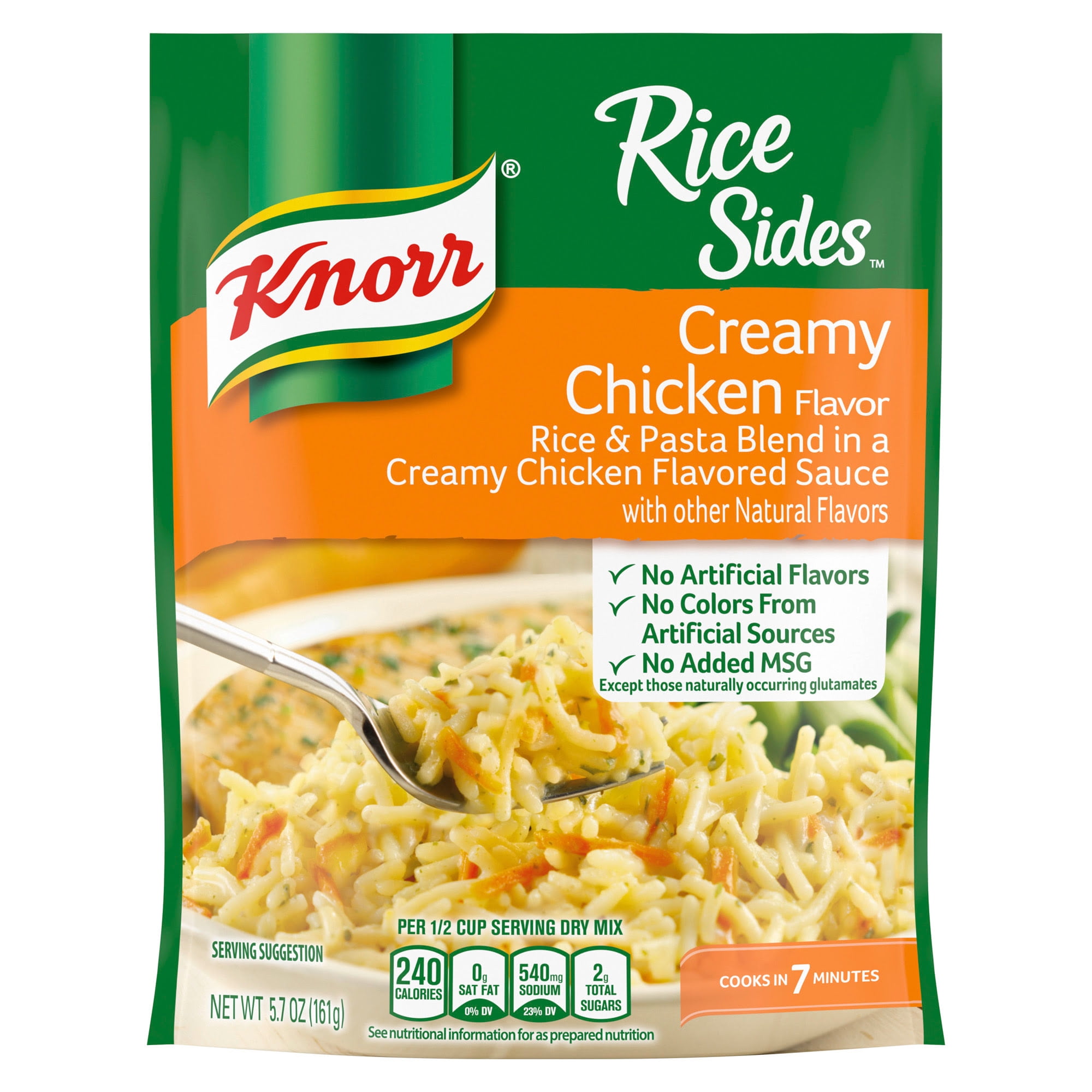 Knorr Rice Side Dish Creamy Chicken 5.7 oz - Walmart.com - Walmart.com
