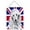 White, variant on Black Standard Poodle with English Union Jack British Flag Wall or Door Hanging Prints