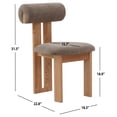 thumbnail image 3 of Safavieh Halloway Wood Dining Chair in Brown / Natural, 3 of 7